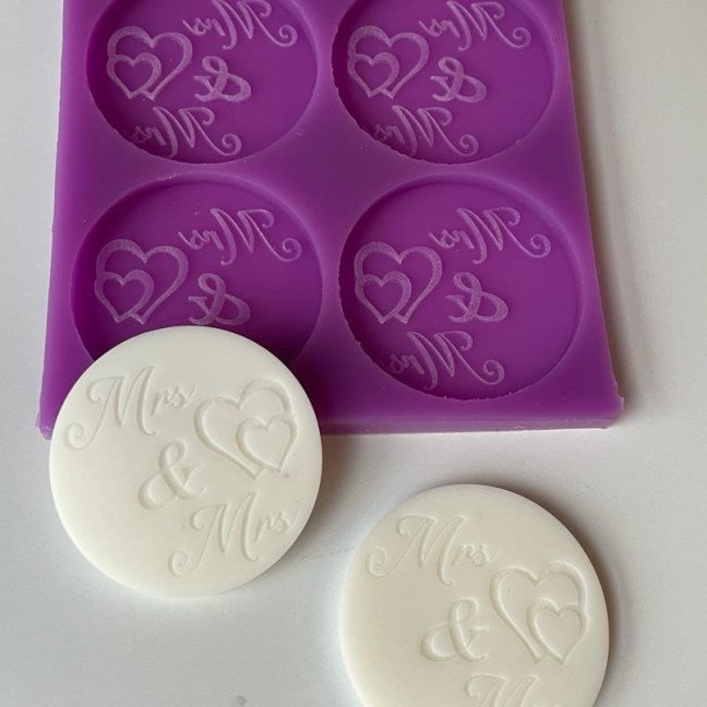 OOPS Mrs & Mrs Wedding Favour Discs