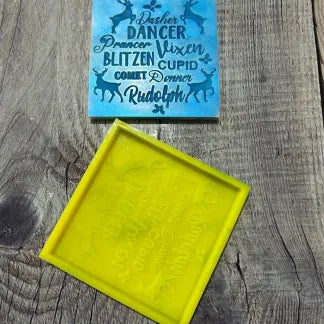 Reindeer Names Mini Slab