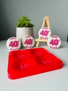 Happy 40th Birthday Topper Discs