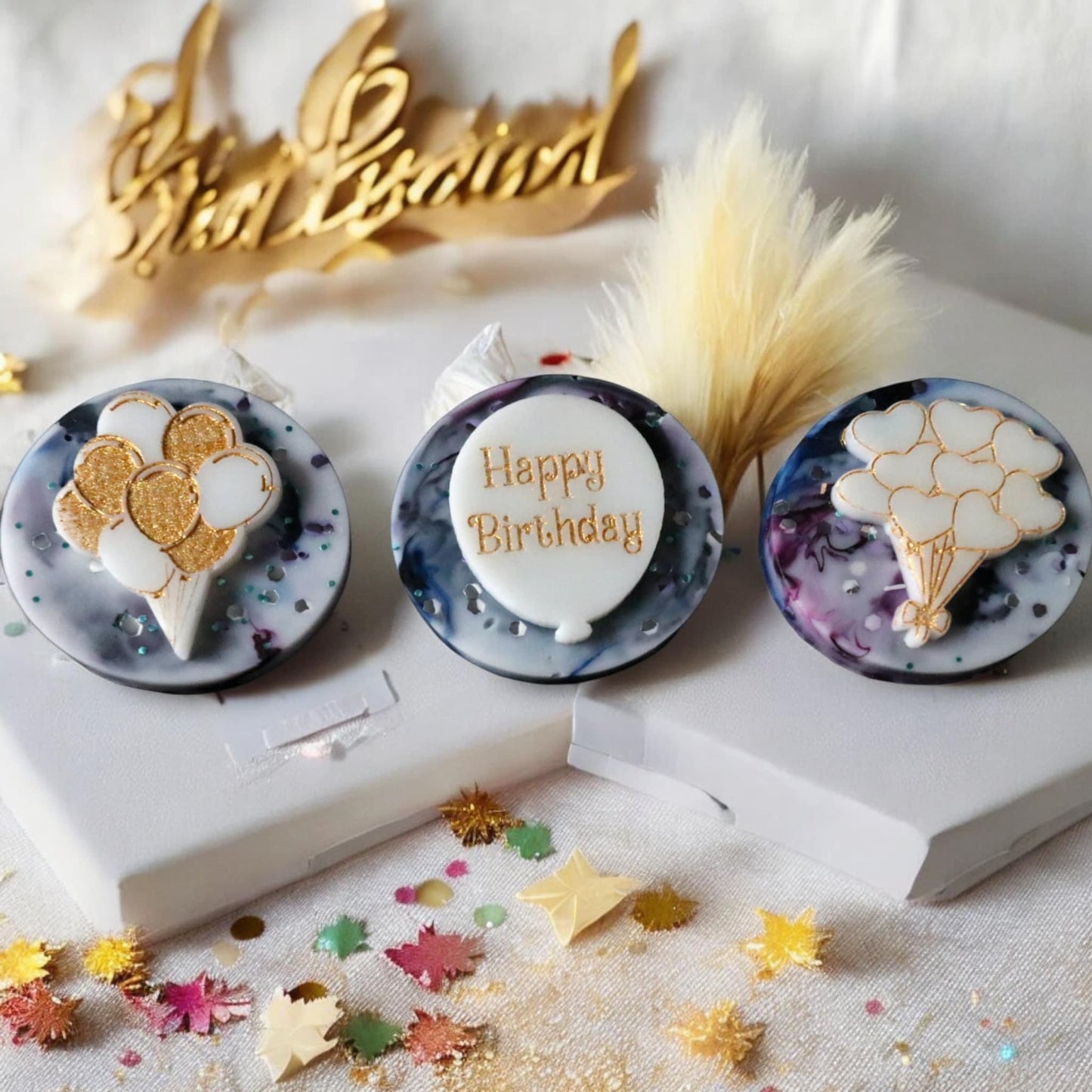 Birthday balloons disc trio