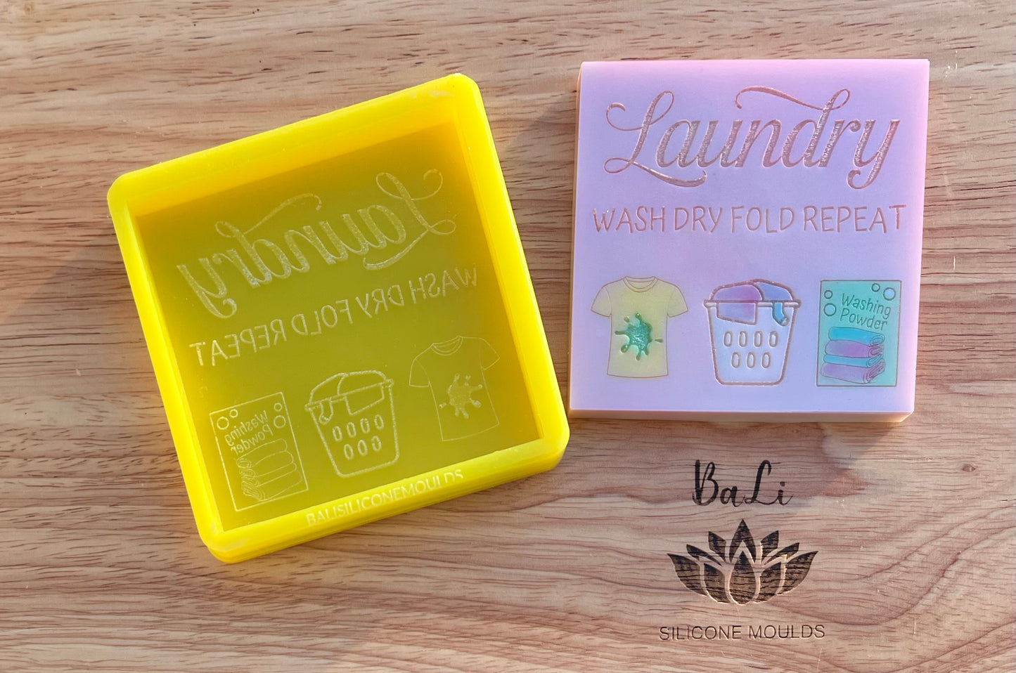 Laundry Wash Dry Fold Repeat Mini Slab