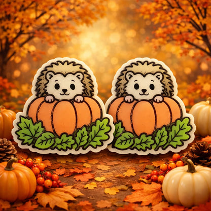 Hedgehog Pumpkin Duo