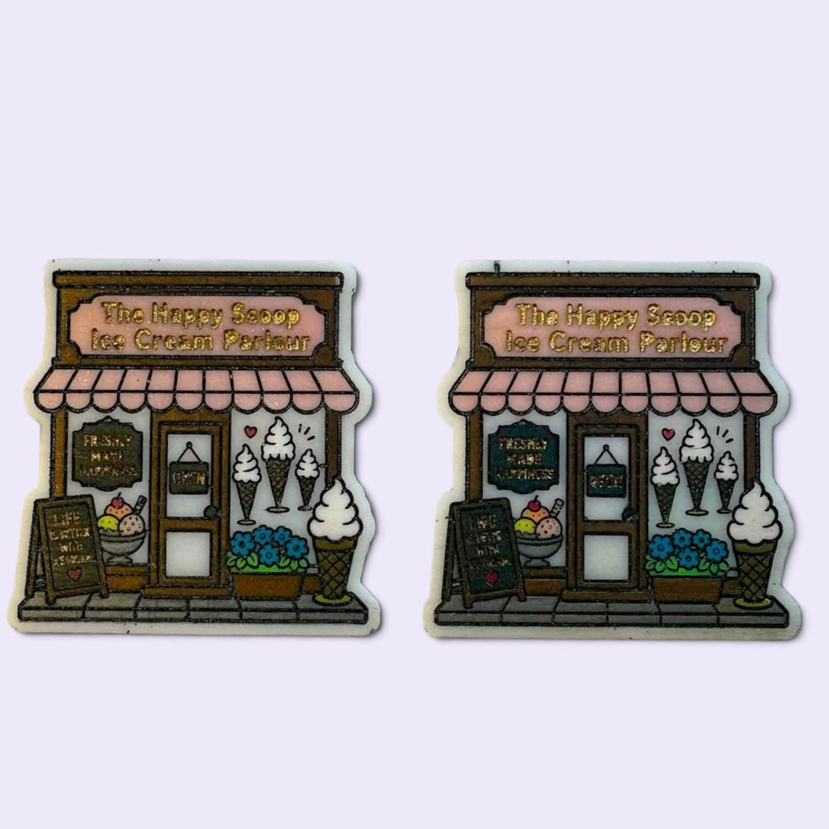 The Happy Scoop Ice Cream Parlour Shop Duo