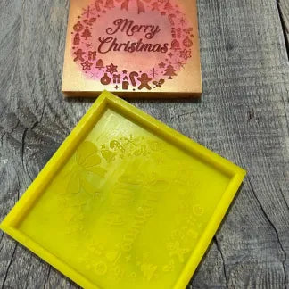 Merry Christmas Wreath Mini Slab