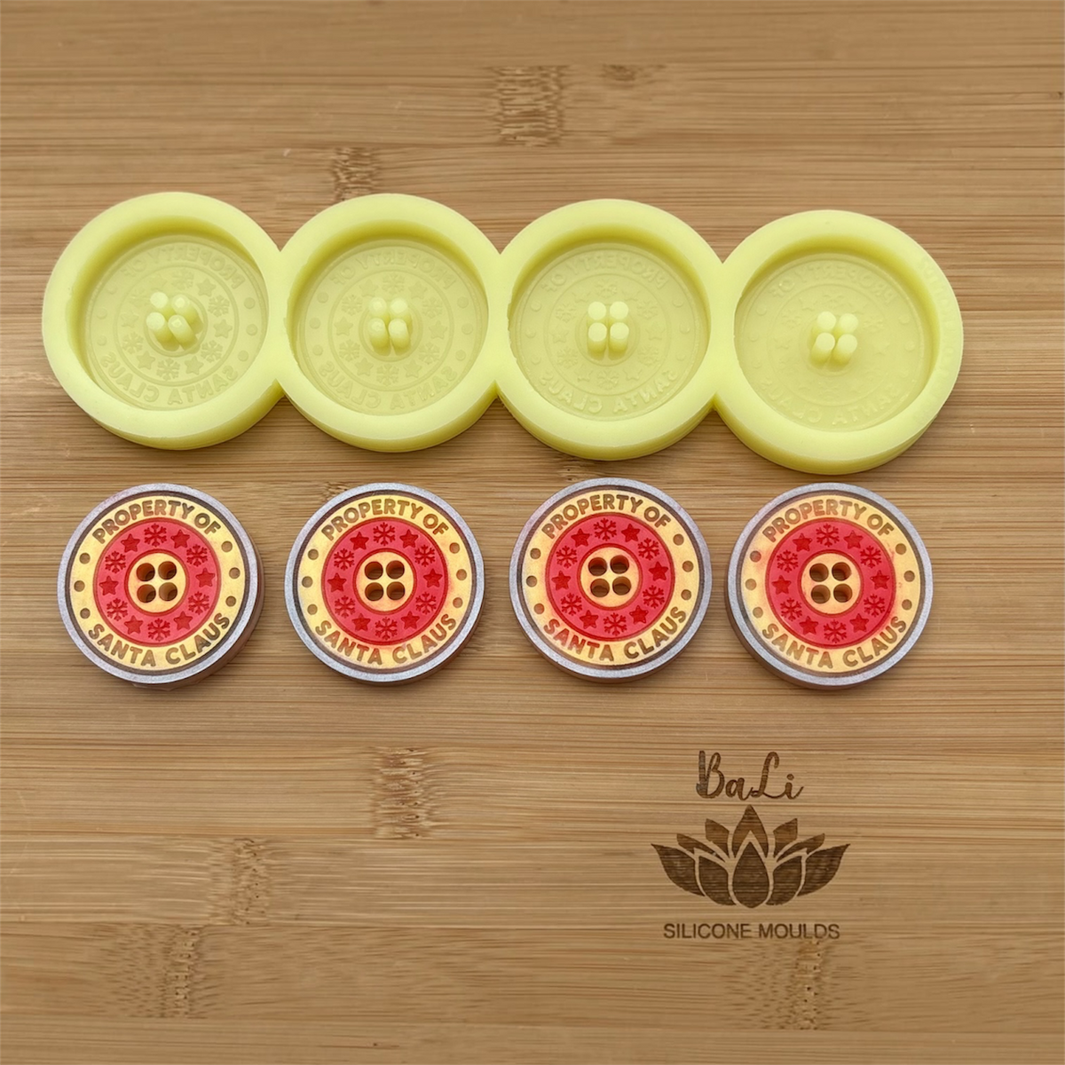 Property Of Santa Claus Button Toppers