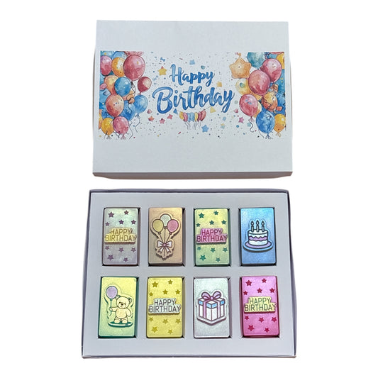 Happy Birthday Balloons Block Box