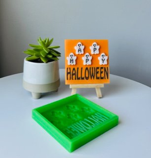 Happy Halloween Ghosts Mini Slab