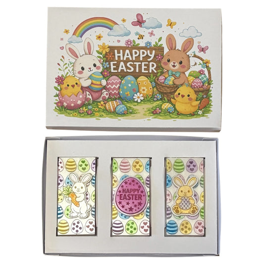 Happy Easter Bunny & Chick Scene Mini Bar Box