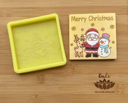 Merry Christmas Santa & Friends Mini Slab