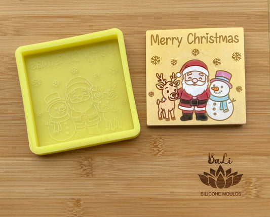 Merry Christmas Santa & Friends Mini Slab