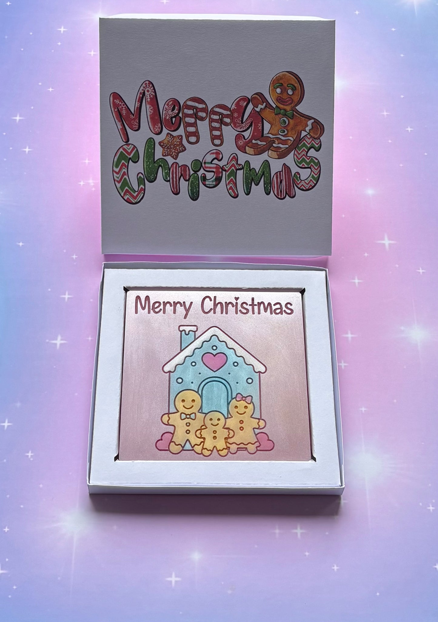 Merry Christmas Gingerbread Man Mini Bar Box