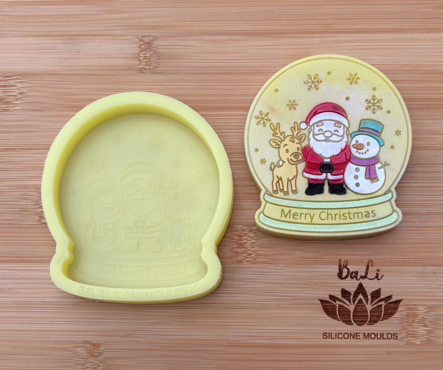 Merry Christmas Santa & Friends Snowglobe