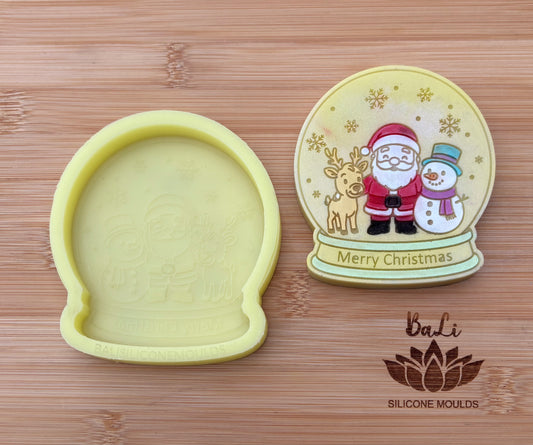 Merry Christmas Santa & Friends Snowglobe