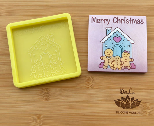 Merry Christmas Gingerbread House & Family Mini Slab