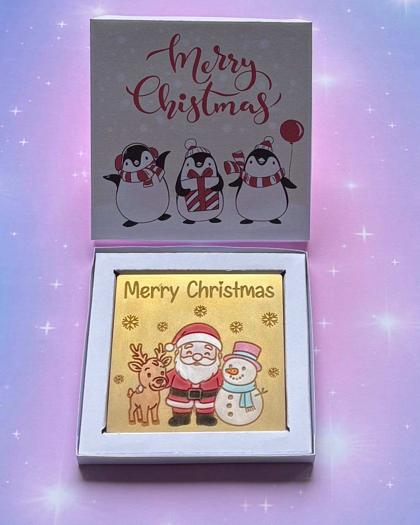 Merry Christmas Penguin Mini Slab Box