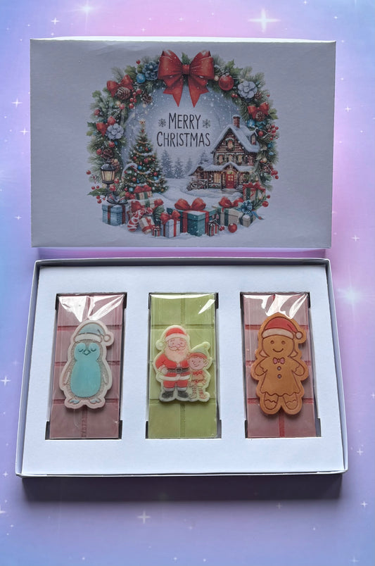Merry Christmas Wreath Trio Mini Bar Box