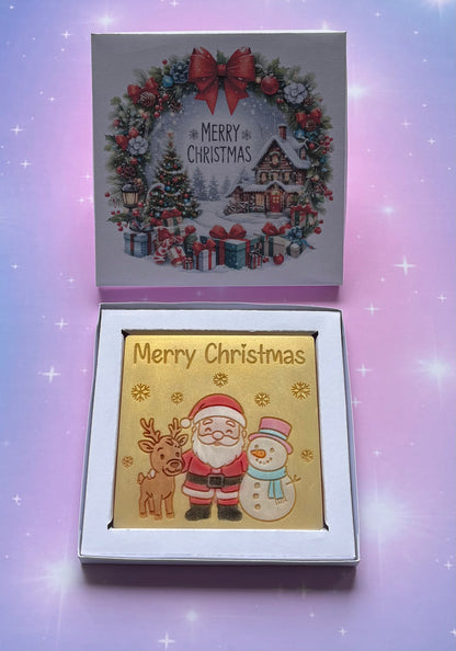 Merry Christmas Wreath Mini Slab Box