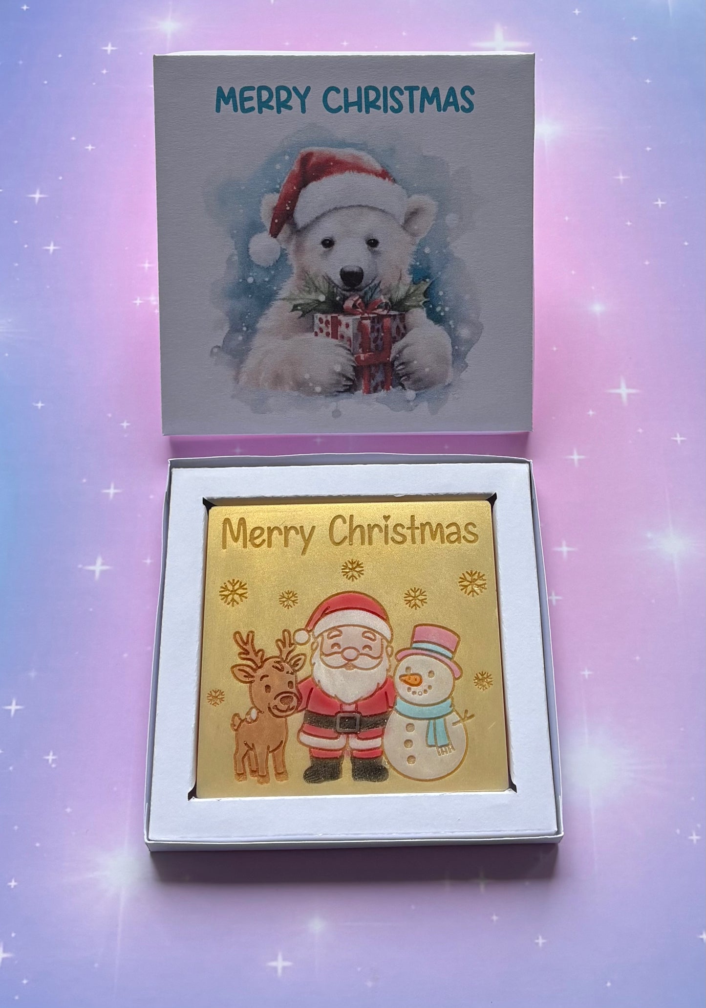 Merry Christmas Polar Bear Mini Slab Box