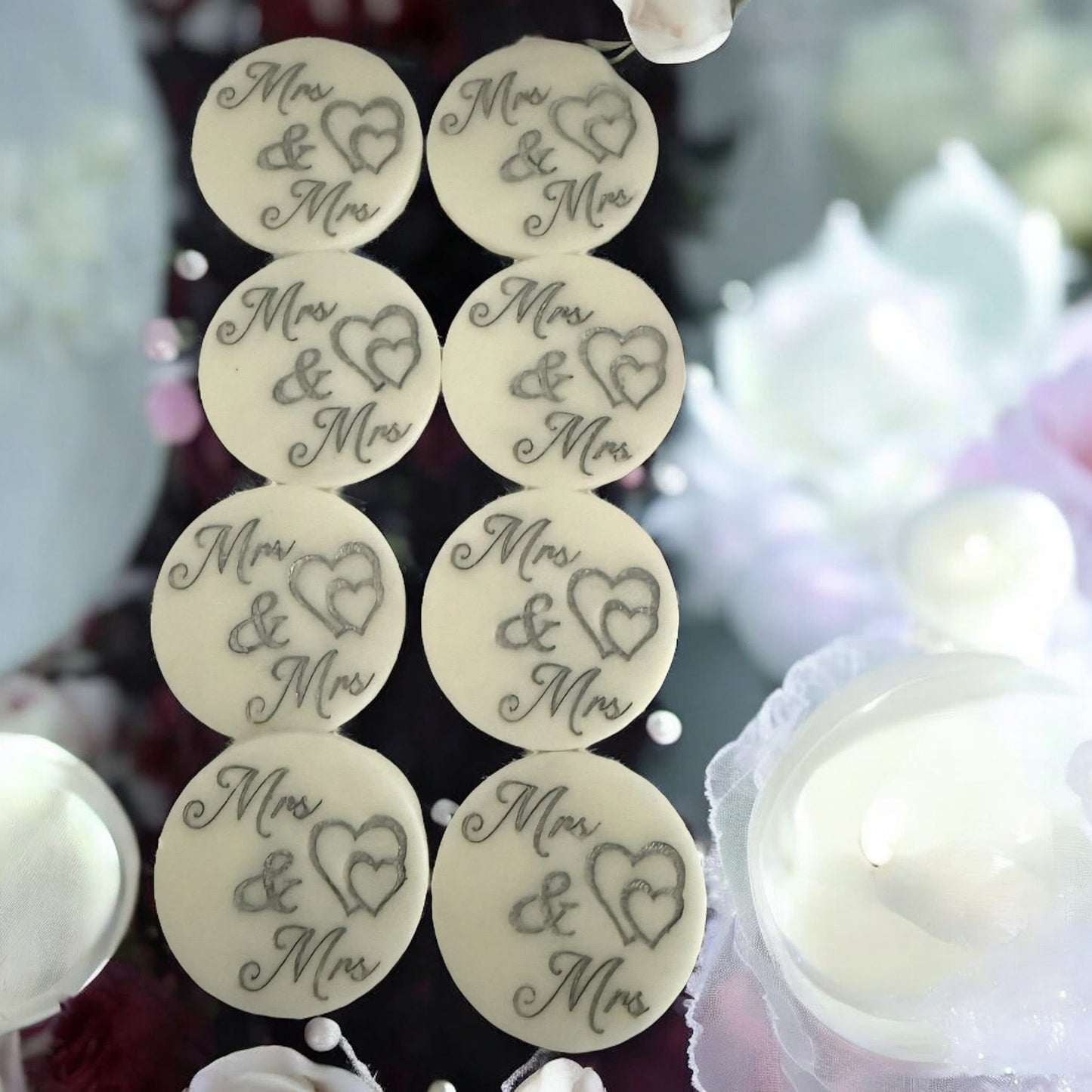 Mrs & Mrs Wedding Favour Discs