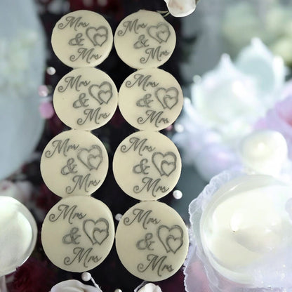 Mrs & Mrs Wedding Favour Discs