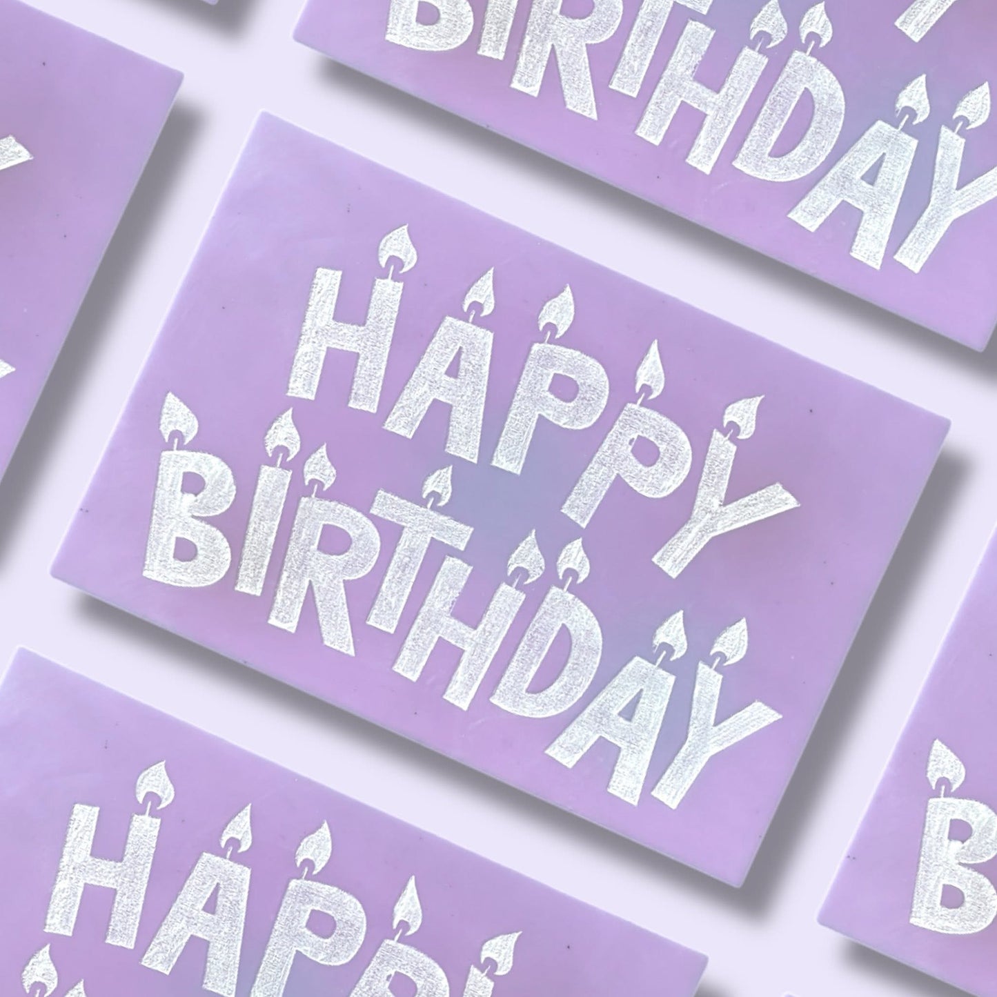 Happy Birthday Candles Slab