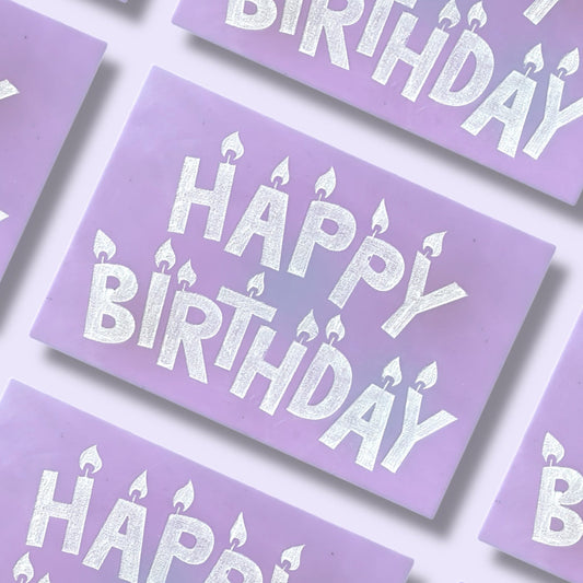 Happy Birthday Candles Slab