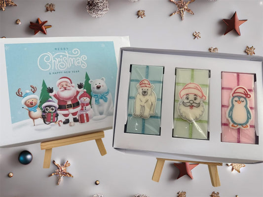 Merry Christmas Santa & Friends Trio Mini Bar Box