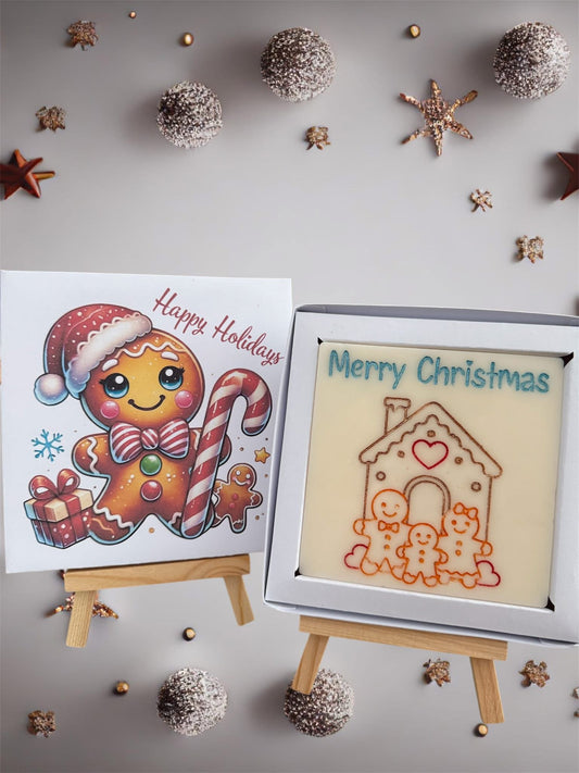 Happy Holidays Gingerbread Man Mini Slab Box