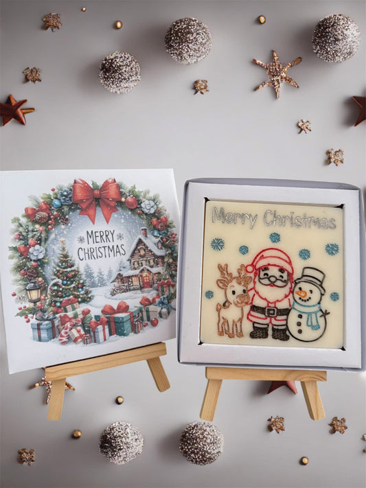 Merry Christmas Wreath Mini Slab Box