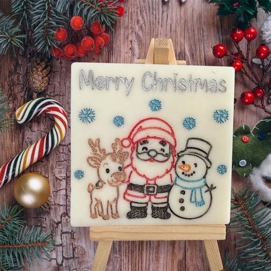 Merry Christmas Santa & Friends Mini Slab