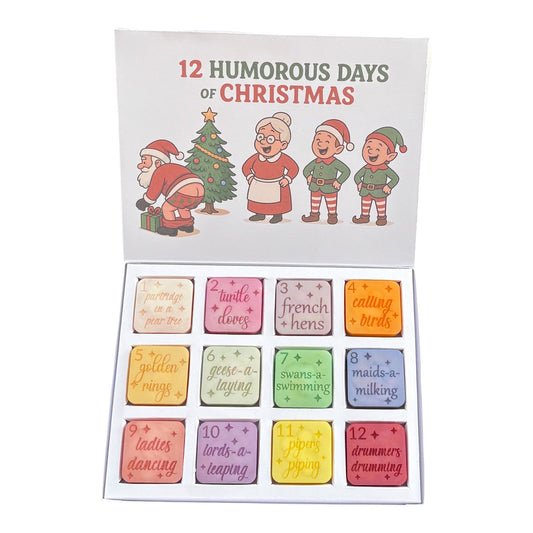 Flashy Bum Santa 12 Section Advent Box