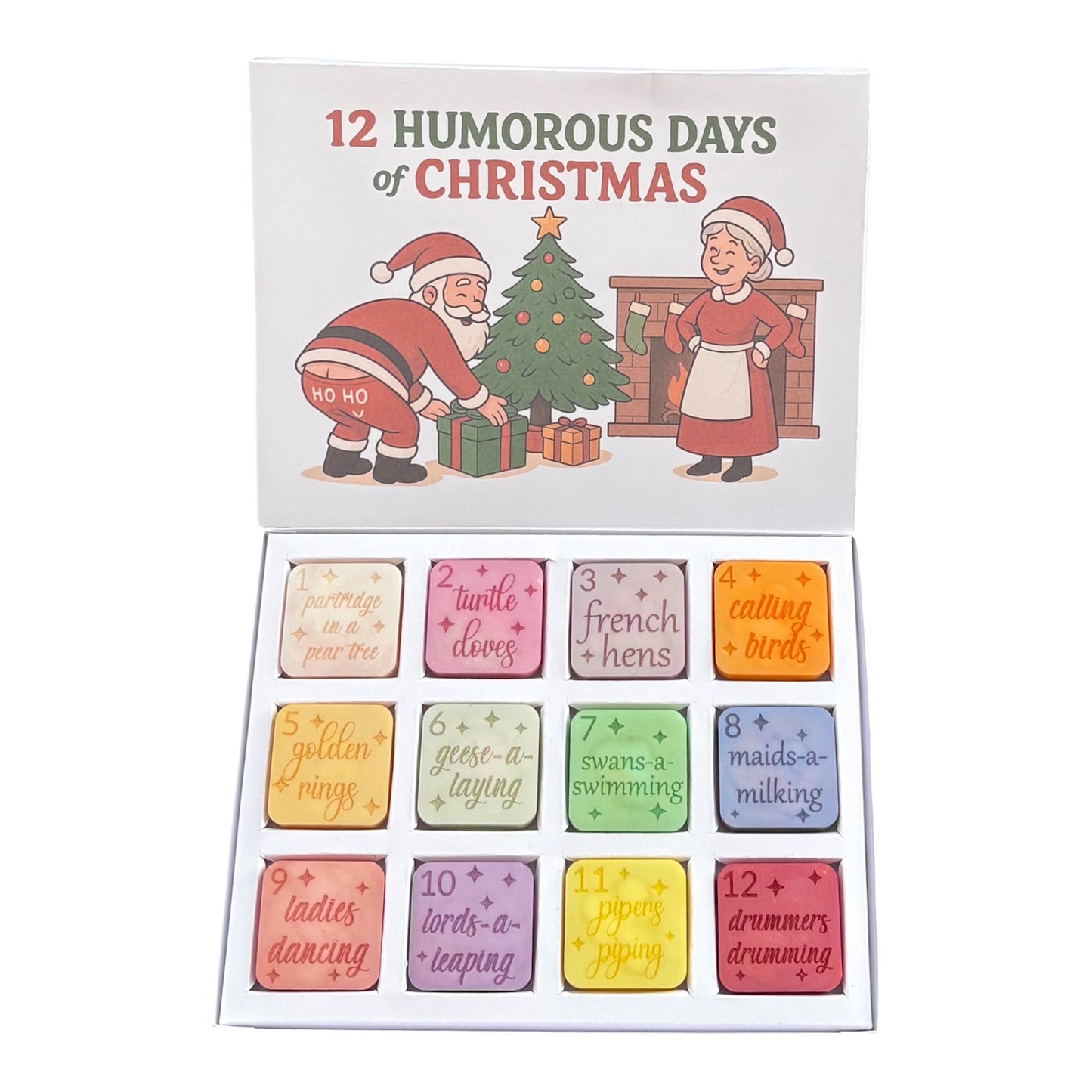 HO HO Santa’s Crack 12 Section Advent Box