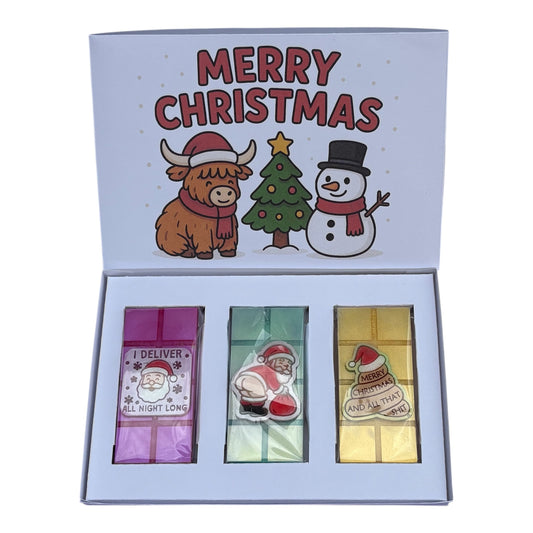 Christmas Highland Coo Trio Mini Bar Box