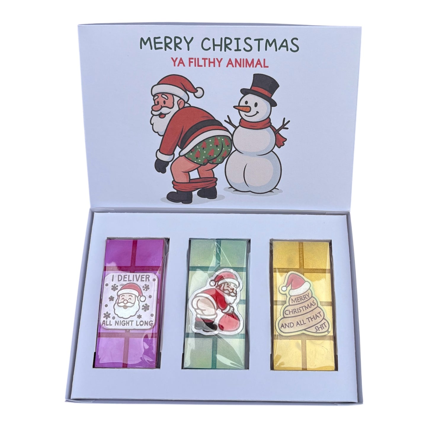 Merry Christmas Ya Filthy Animal  Trio Mini Bar Box