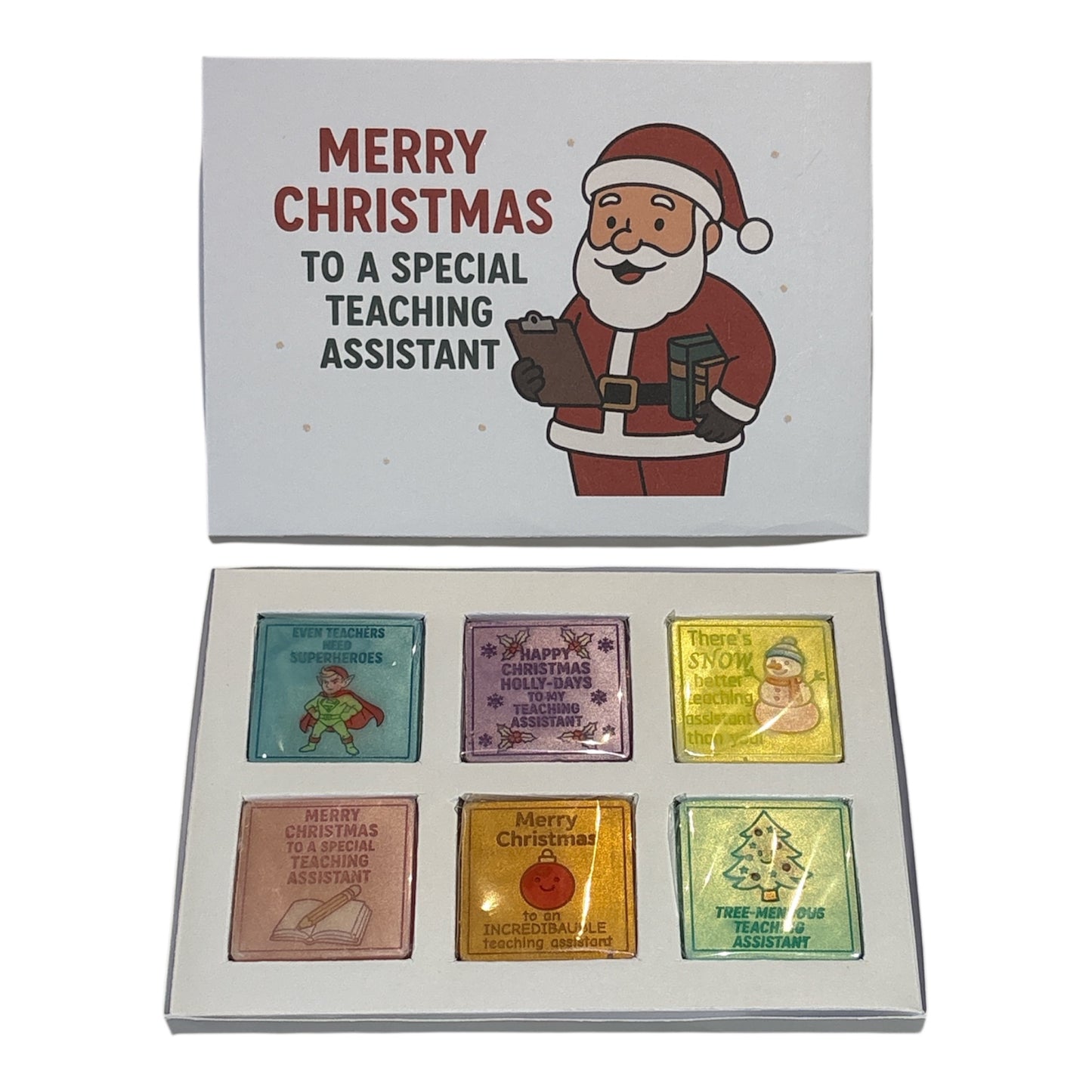 Merry Christmas To A Special Teaching Assistant Santa 6 Compartment Box