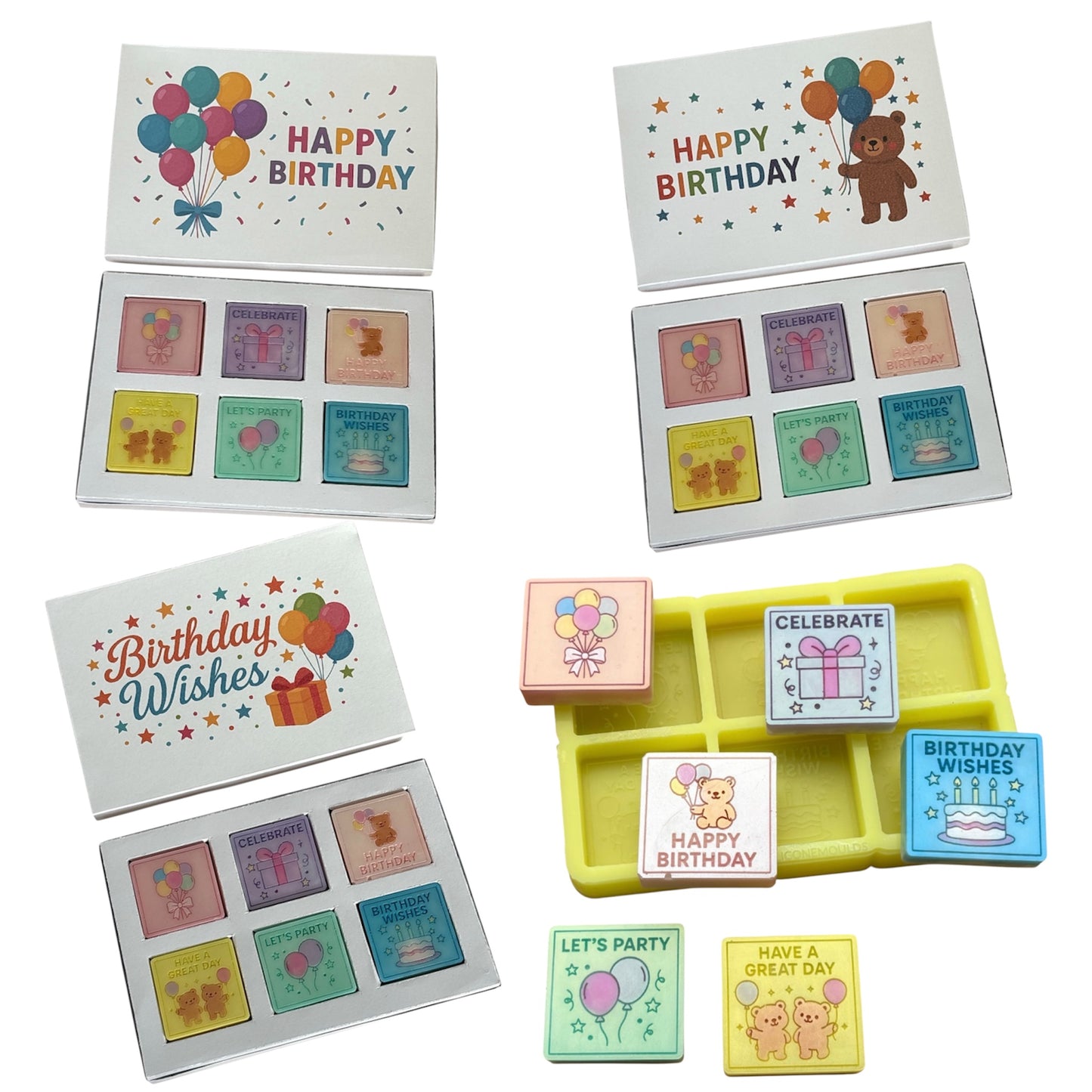 Birthday 6 Section Mould & Box Bundle