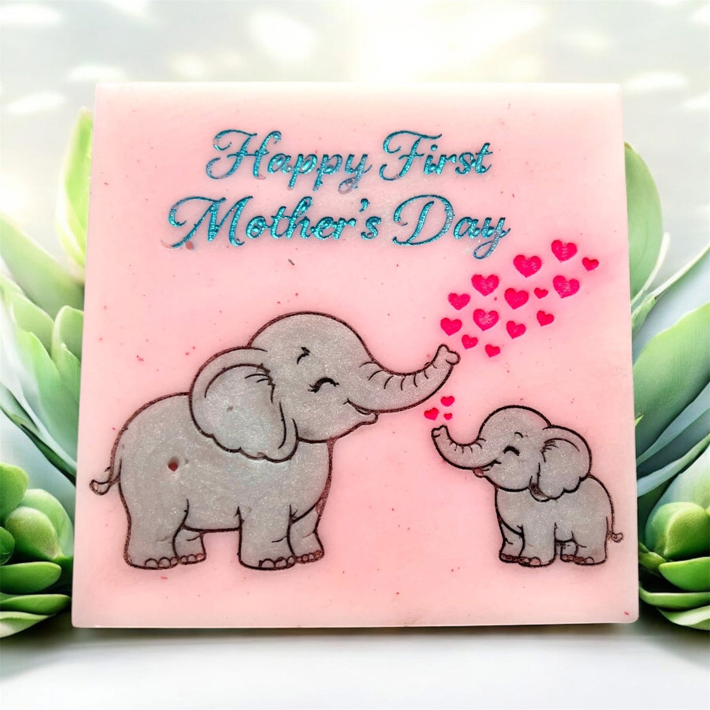 Happy First Mother’s Elephants  Day Mini Slab