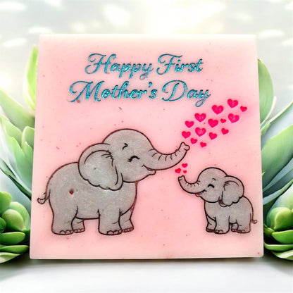 Happy First Mother’s Elephants  Day Mini Slab
