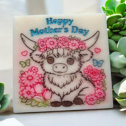 Happy Mother’s Day Highland Coo Mini Slab
