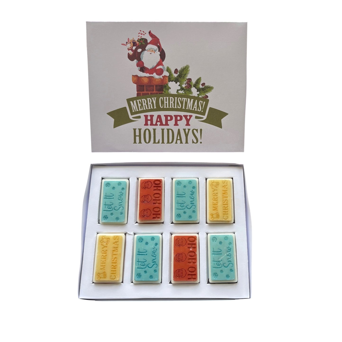 Merry Christmas Happy Holidays Block Box