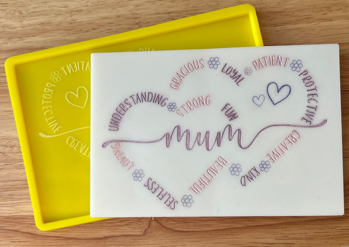 Mum Positive Hearts Slab