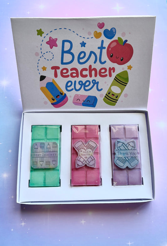 Best Teacher Ever Trio Mini Bar Box