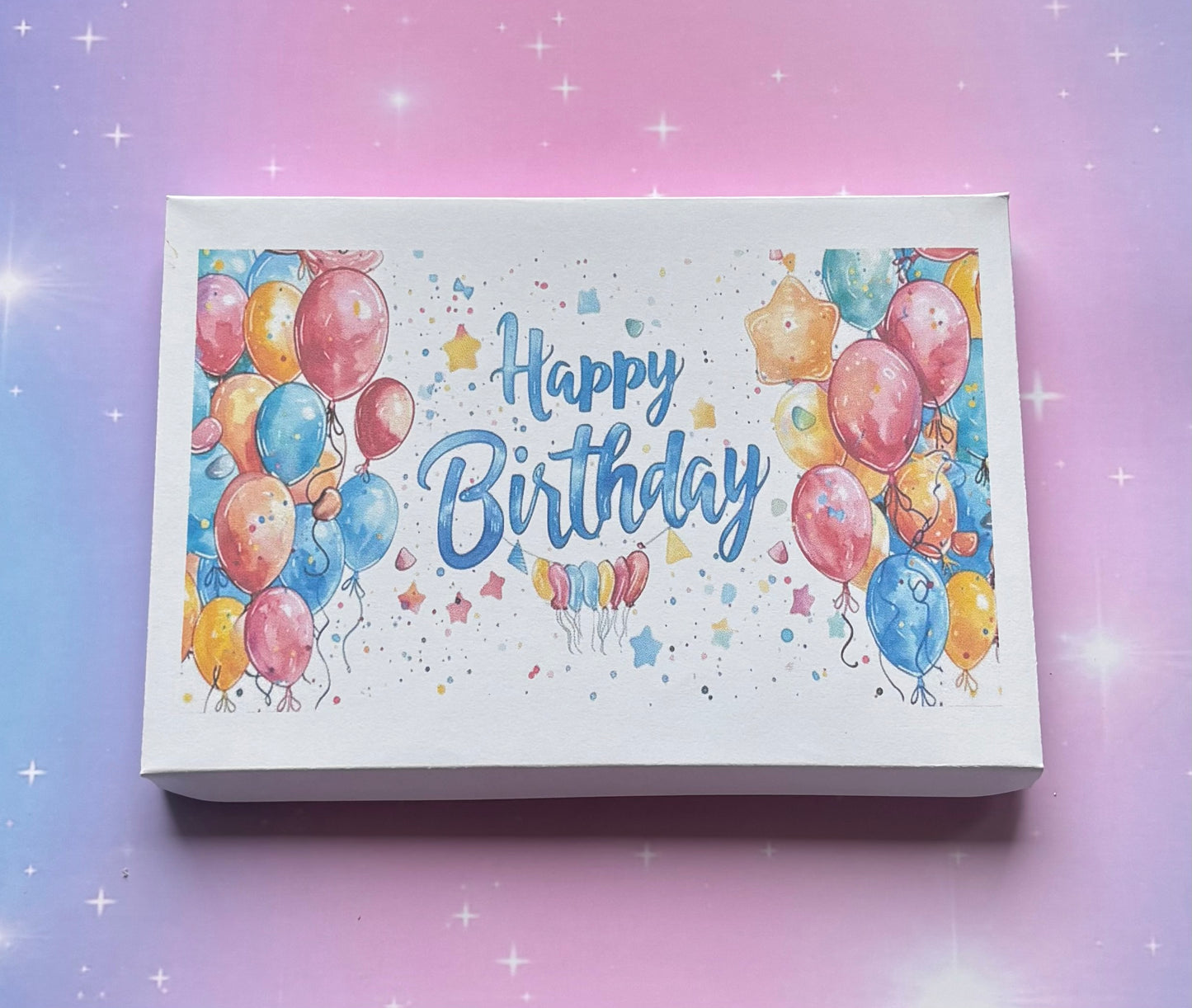 Happy Birthdays Balloons Trio Mini Bar Box