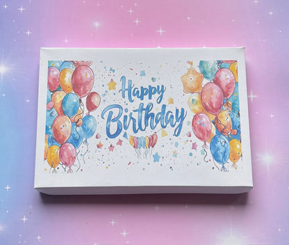 Happy Birthdays Balloons Trio Mini Bar Box