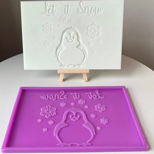 Let It Snow Penguin Slab