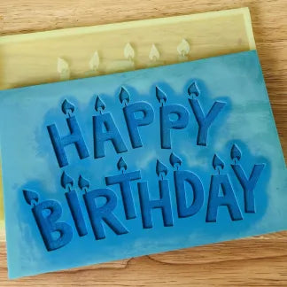 Happy Birthday Candles Slab